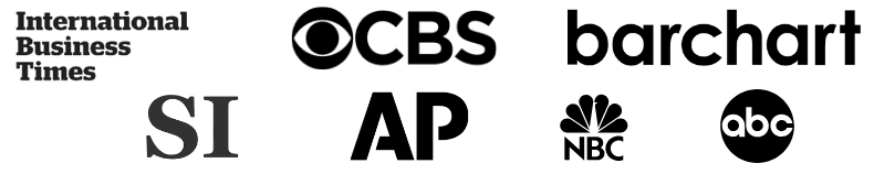 As seen on ABC, CBS, NBC, AP, Barchart, SI, and International Business Times