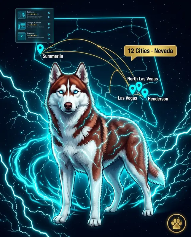 Las Vegas Valley cities we serve — HuskyTail Digital